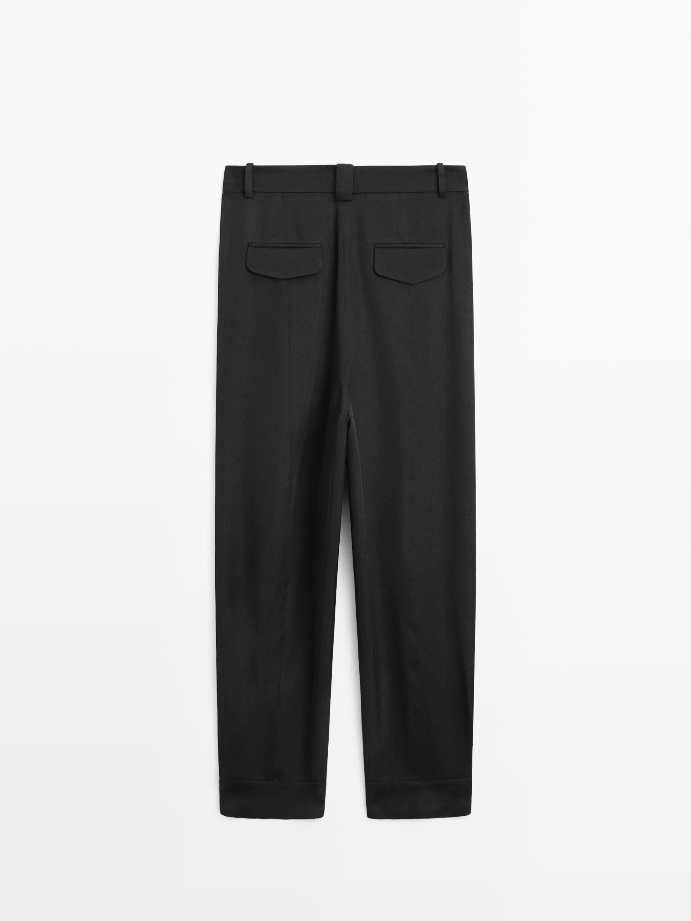 Pantalon bouffant en tissu fluide